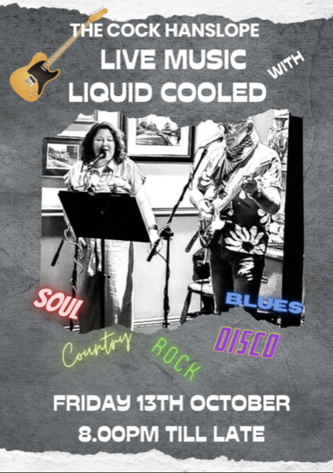 Live Music at The Cock Inn, Hanslope with Liquid Cooled