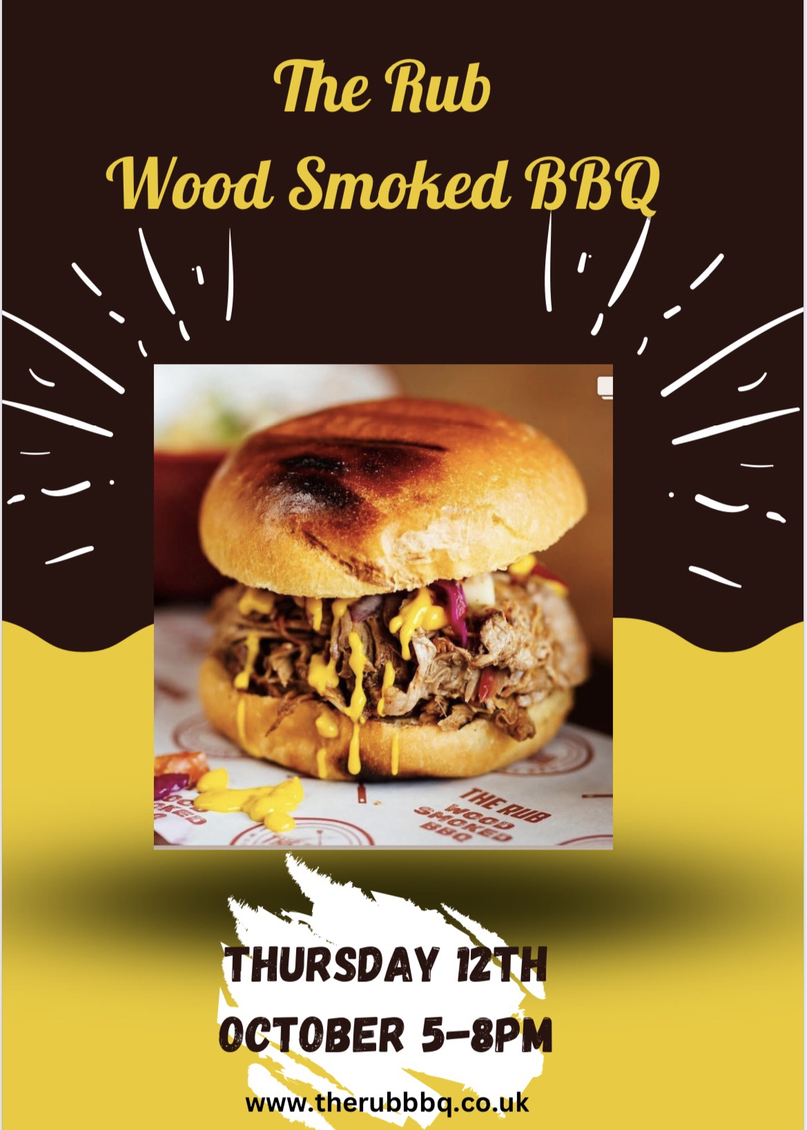 Gourmet Junction at The Cock Inn with street food provided by The Rub