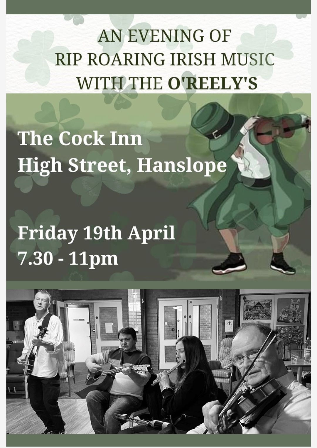 Irish Music Live Music at The Cock Inn, Hanslope with THE HUSH